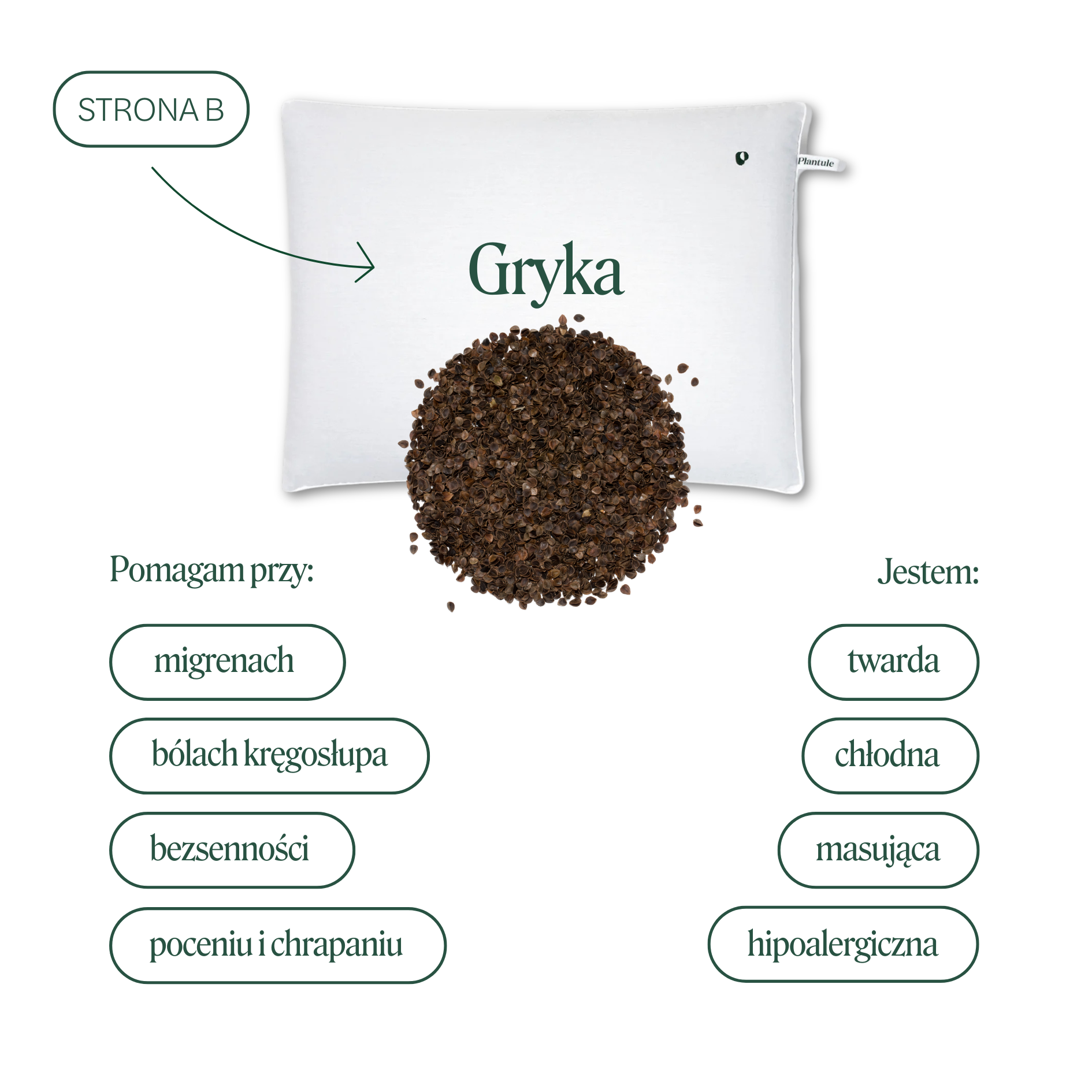 BLACK: Poduszka dwustronna MD (różne rodzaje)