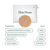 Poduszka do spania z łuską złotego prosa 45 x 60 cm MD