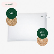 Poduszka dwustronna z łuską orkiszu i złotego prosa 45 x 60 cm MD