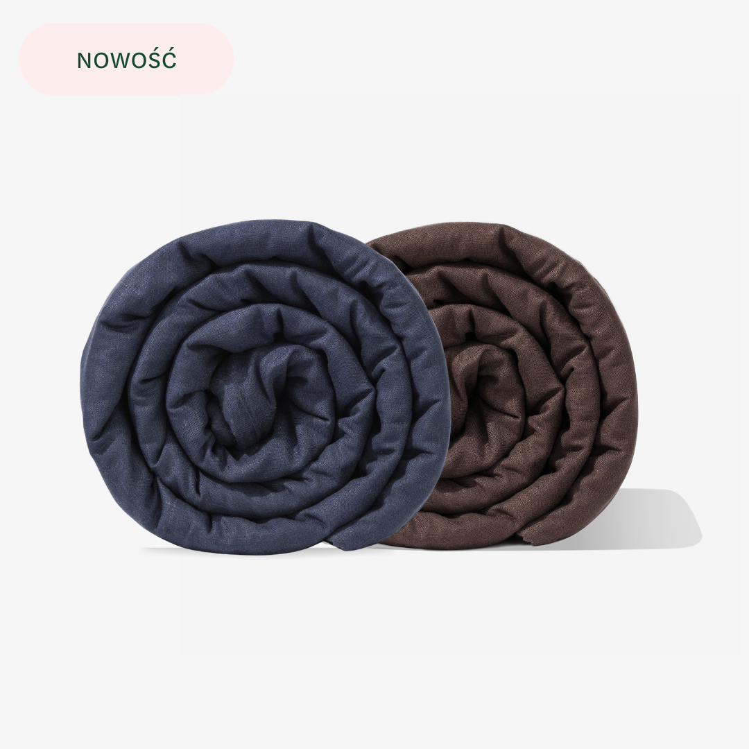 BLACK: Personalizowana konopna kołdra obciążeniowa z kulkami szklanymi