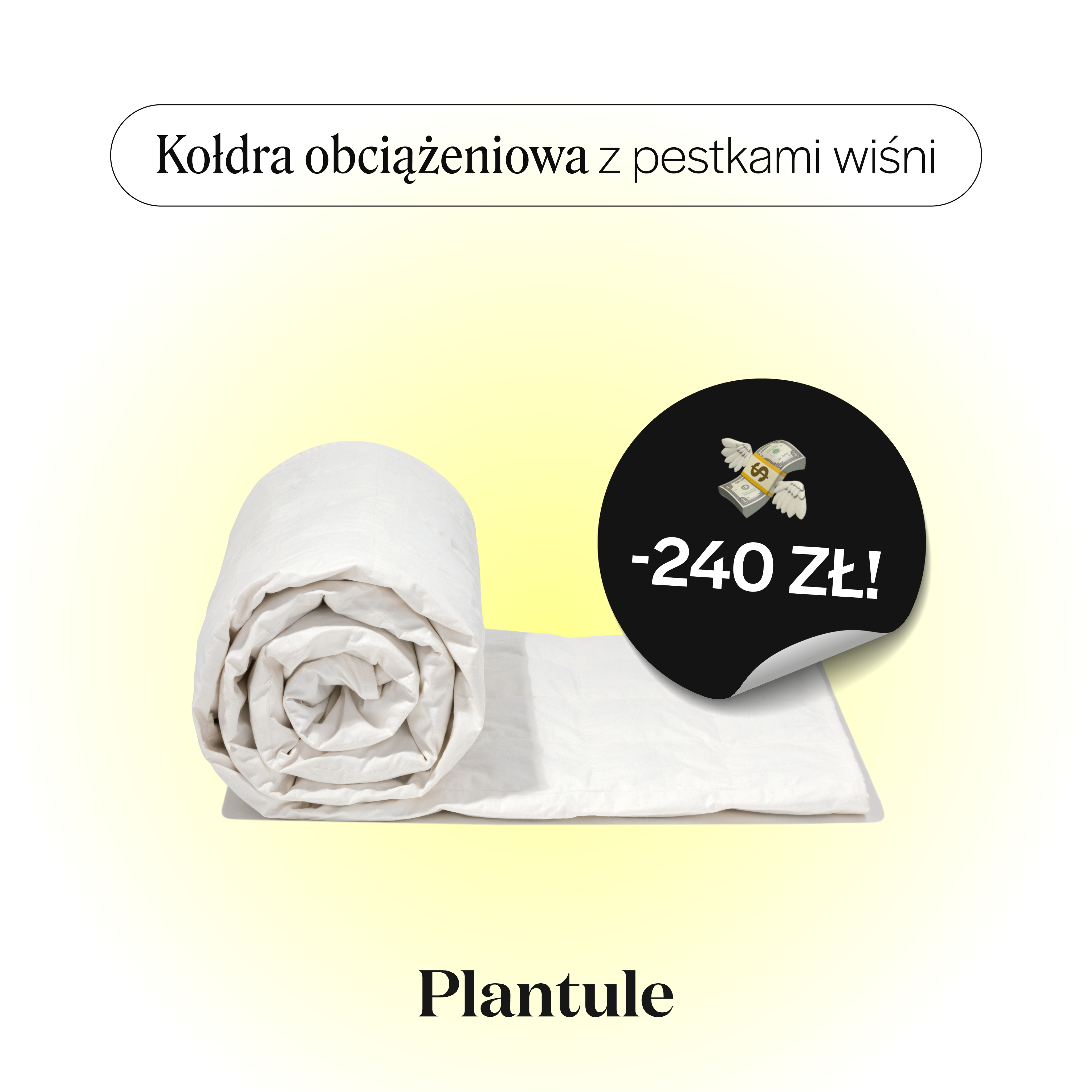 BLACK: Kołdra obciążeniowa bawełniana 150x200 cm (różne rodzaje)