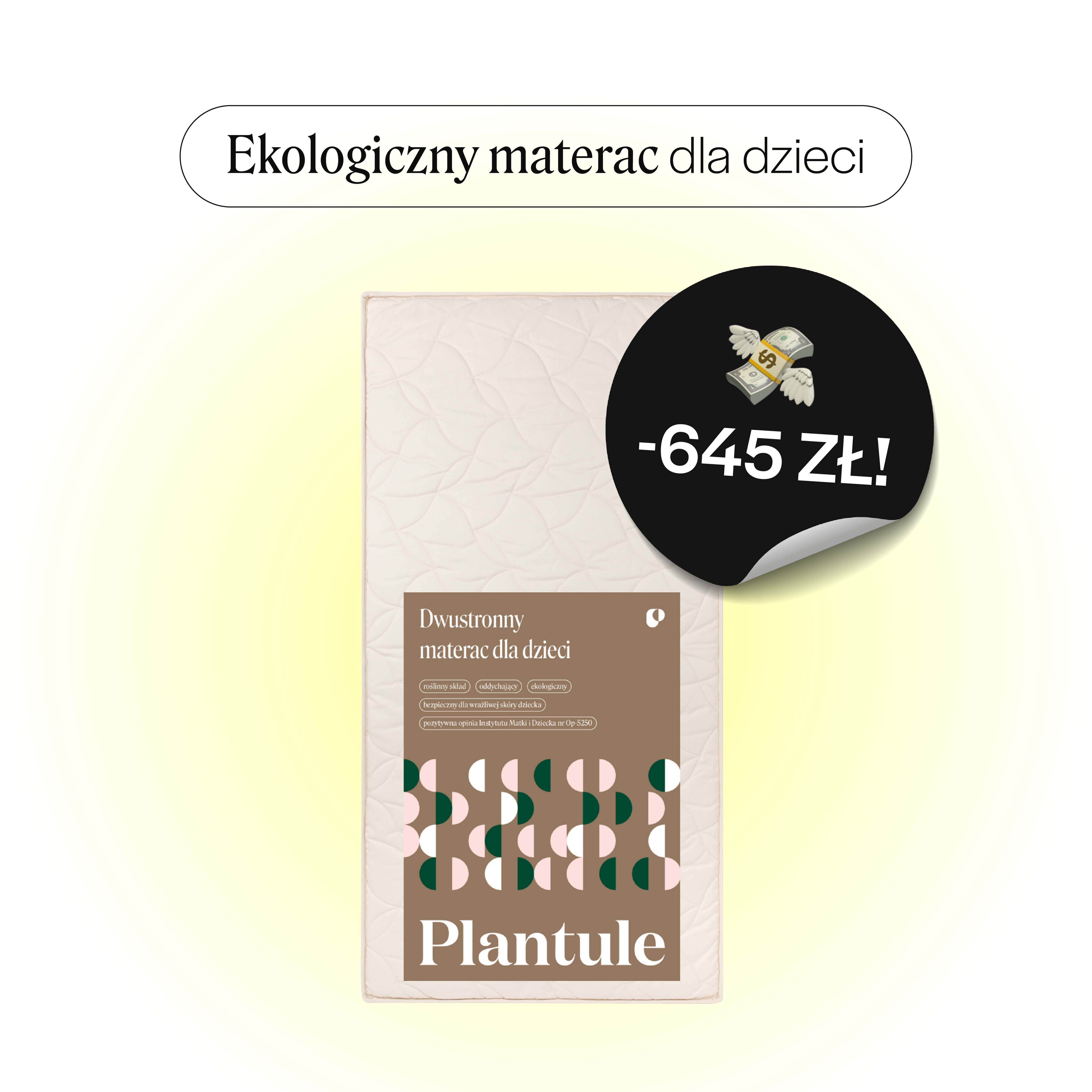 BLACK: Dwustronny materac dla dzieci