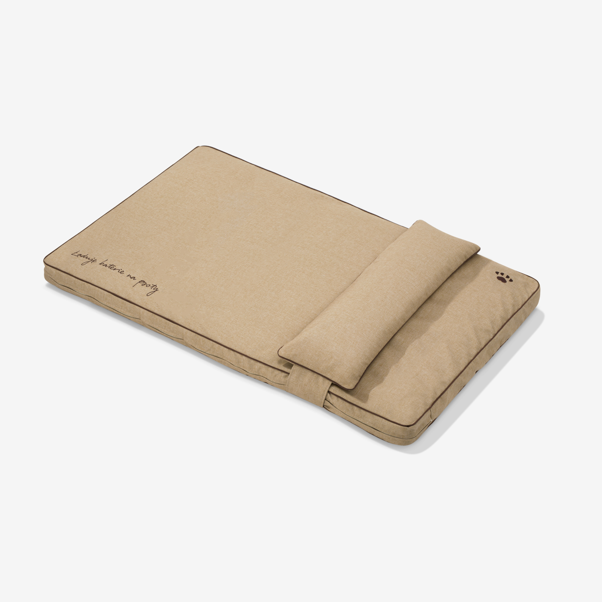 Legowisko z łuską gryki dla psa beżowe – różne rozmiary