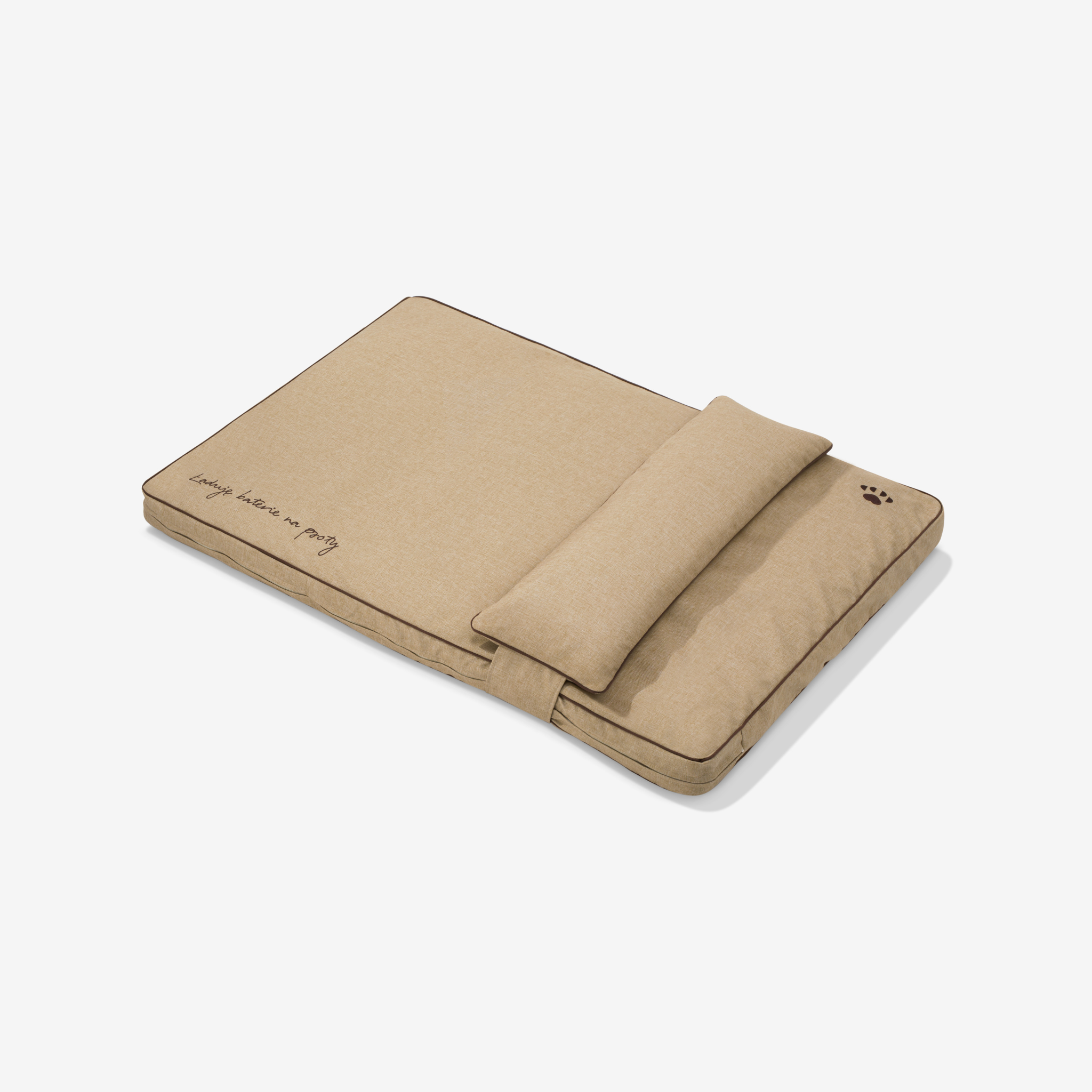 Legowisko z łuską gryki dla psa beżowe – różne rozmiary