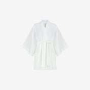 Kimono lniane Plantule krótkie (białe)