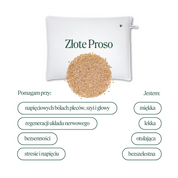 BLACK: Poduszka z łuską złotego prosa MD (różne rozmiary)