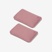 zestaw dwóch lnianych termoforów z pestkami wiśni w kolorze różowym