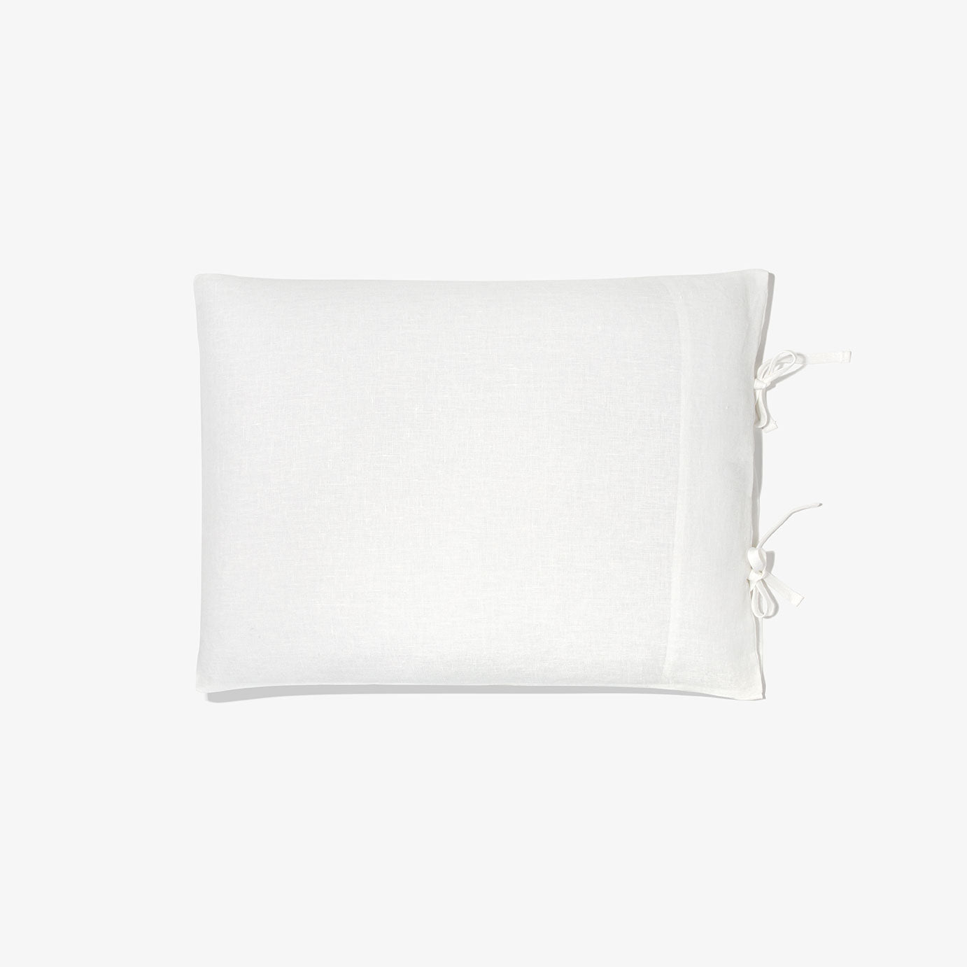 Biała poszewka z lnu na poduszkę