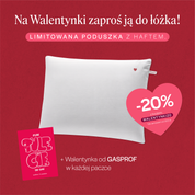 Poduszka do spania 45x60 cm edycja limitowana z różowym serduszkiem