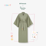 Kimono lniane zielone - edycja limitowana MAMA