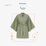 Kimono lniane zielone - edycja limitowana MAMA