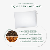 Poduszka do spania dwustronna z poszewką 45x60 MD - edycja limitowana MAMA