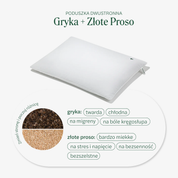 Poduszka do spania dwustronna z poszewką 45x60 MD - edycja limitowana MAMA