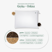 Poduszka do spania dwustronna z poszewką 45x60 MD - edycja limitowana MAMA