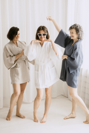 Kimono lniane Plantule krótkie (naturalny len)