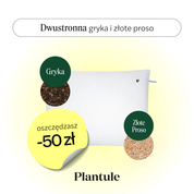 Poduszka dwustronna z łuską gryki i złotego prosa 45 x 60 cm MD