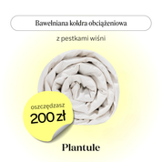 Kołdra obciążeniowa z kulkami szklanymi 150x200 cm (biała bawełna)