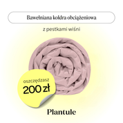 Kołdra obciążeniowa z pestkami wiśni 150x200 cm (różowa bawełna)