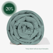 Kołdra obciążeniowa z pestkami wiśni 150x200 cm (zielona bawełna)