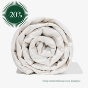 Kołdra obciążeniowa z pestkami wiśni 150x200 cm (biała bawełna)