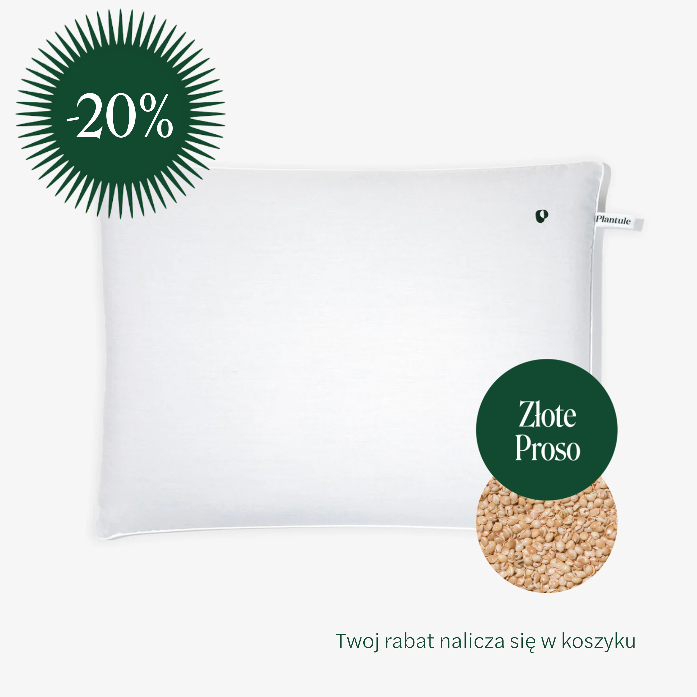 Poduszka z łuską złotego prosa 45 x 60 cm MD