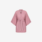Kimono lniane Plantule krótkie (różowe)