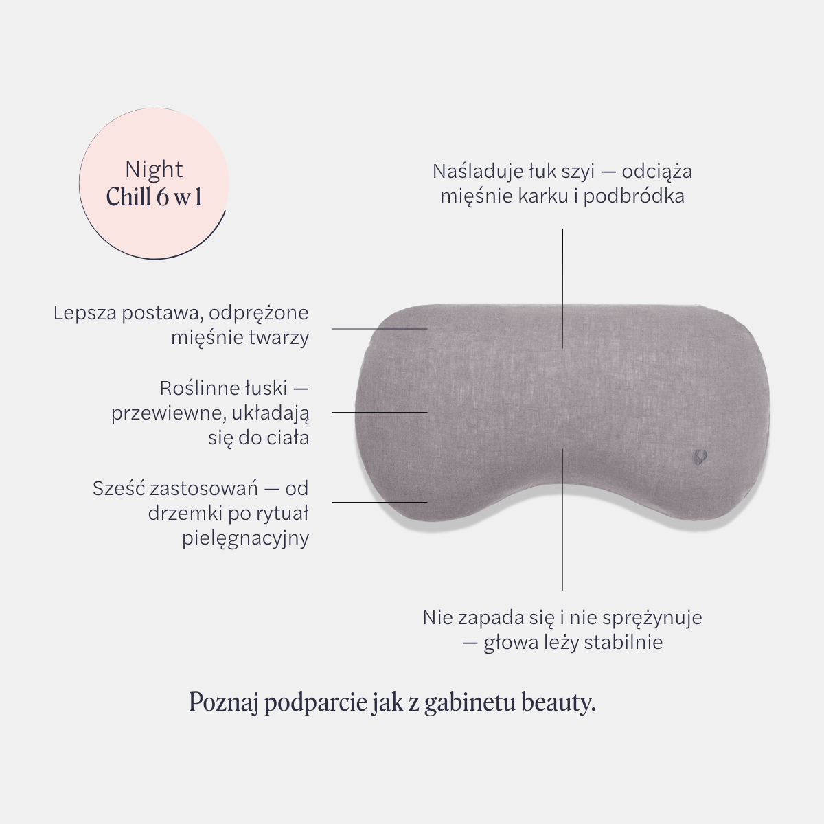 Night Chill 6 w1 – lniana poduszka rozluźniająca (różne kolory)