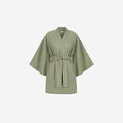 Kimono lniane Plantule krótkie (zielone)
