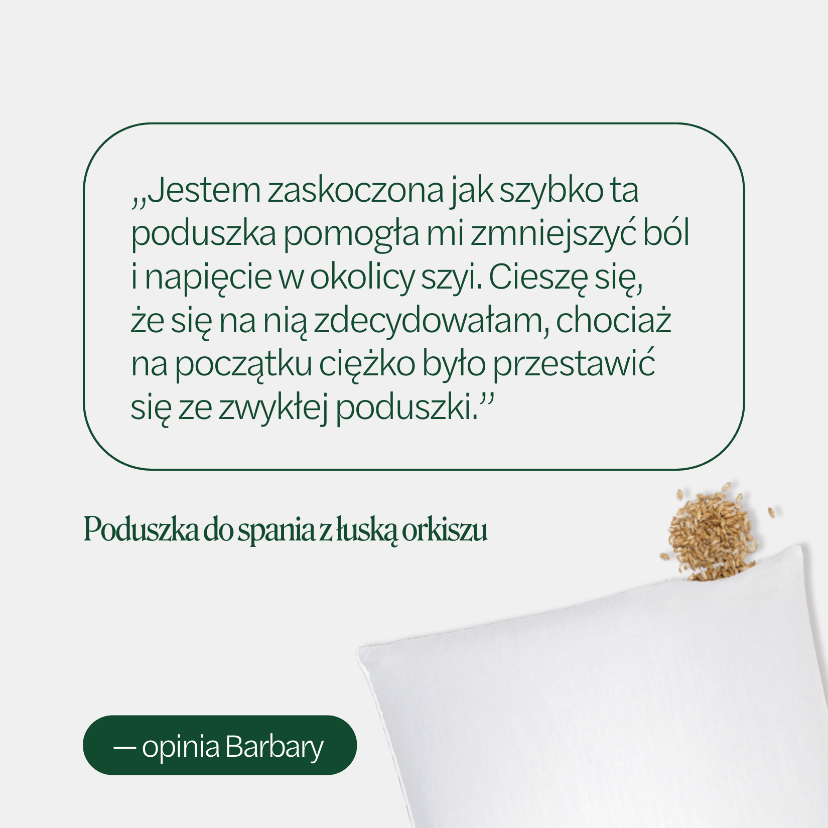 Poduszka z łuską orkiszu 45 x 60 cm MD