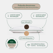 Poduszka dwustronna z łuską gryki i złotego prosa 45 x 60 cm MD