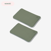 Zestaw dwóch lnianych termoforków z pestkami wiśni (zielony)