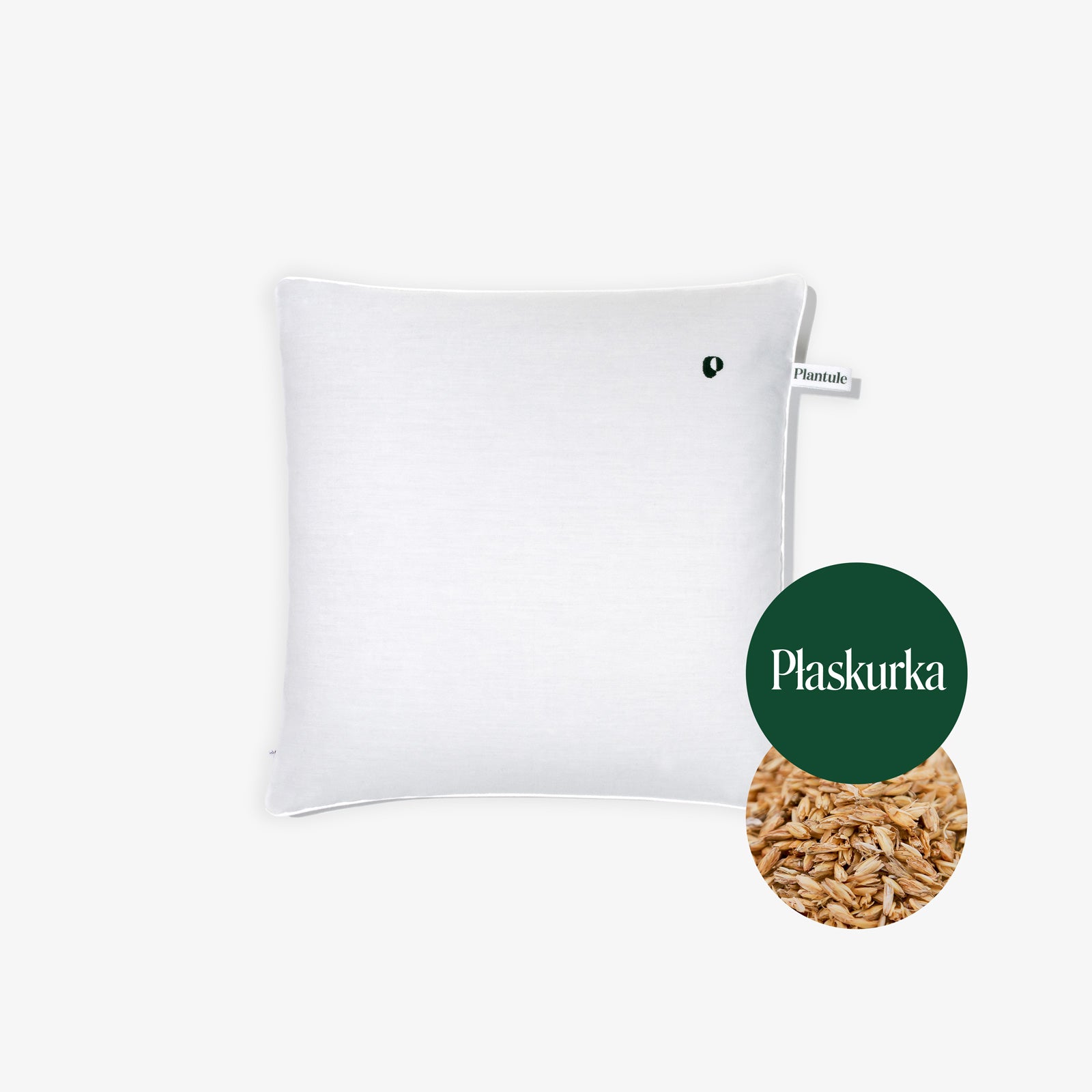 naturalna poduszka na zdrowy sen. Poduszka z płaskurką Plantule Pillows.