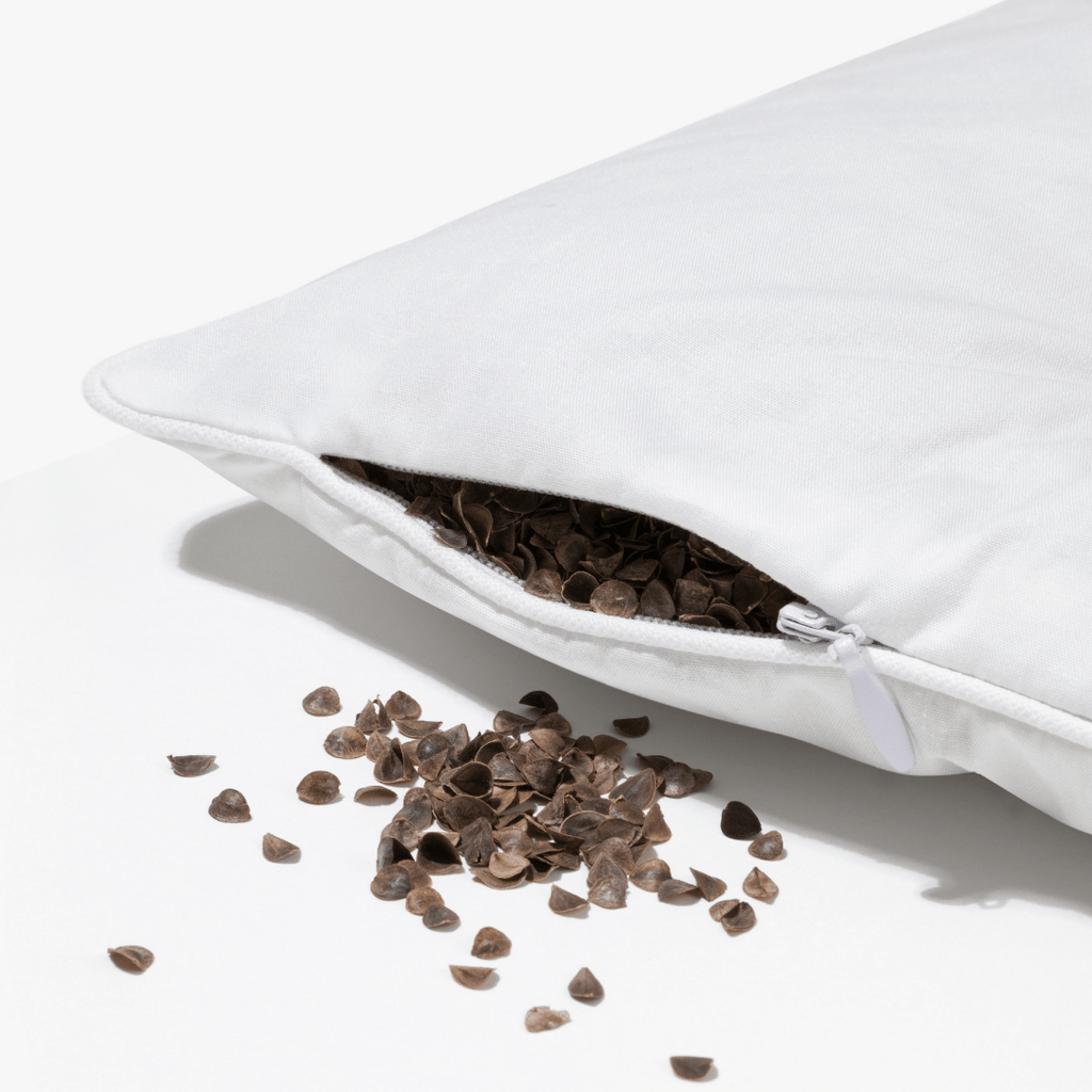 poduszka do spania dla dziecka z ekologiczną łuską gryki Plantule